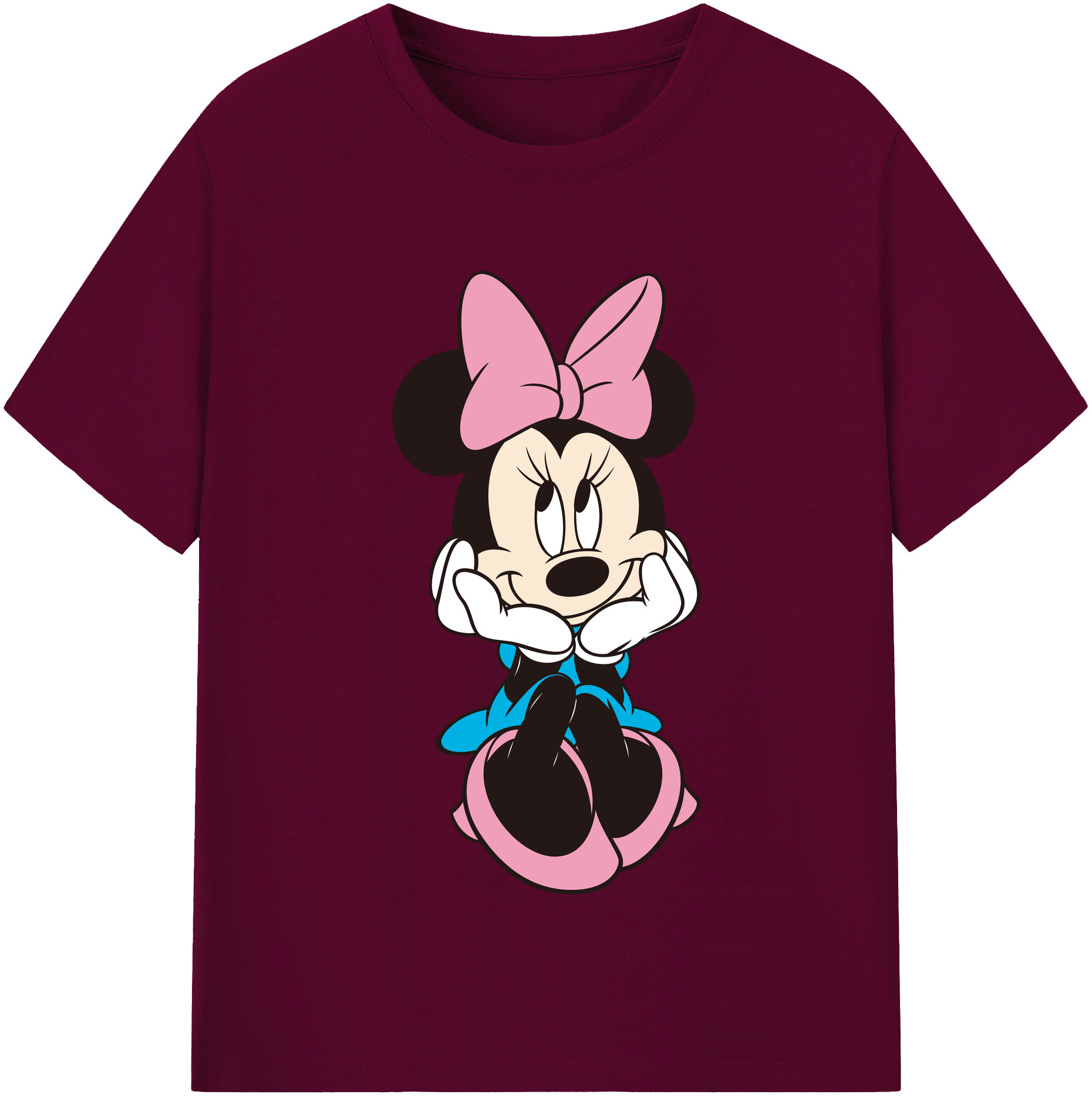 （画像用） ミッキーマウス Mickey Mouse レディースカジュアルプリントTシャツ（綿100％）